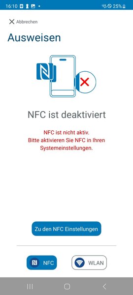 Screenshot NFC Dialog AusweisApp2