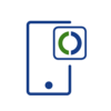 Smartphone und App als Icon dargestellt